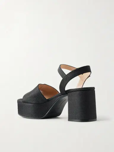 Gianvito Rossi Carol 35 Raffia Platform Sandals | Thumbnail 3