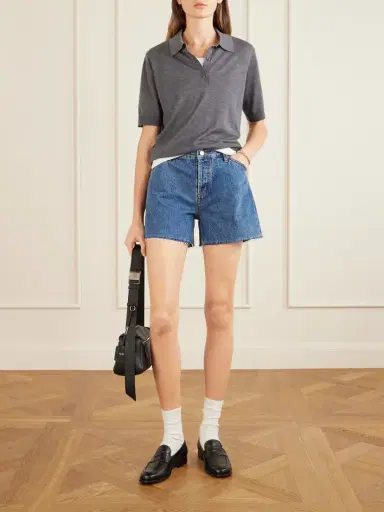 STILL HERE Straight-leg Denim Shorts | Thumbnail 2