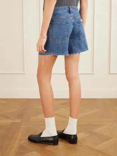 STILL HERE Straight-leg Denim Shorts | Thumbnail 3