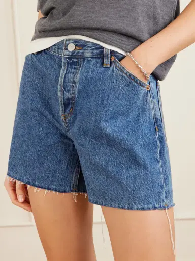 STILL HERE Straight-leg Denim Shorts | Thumbnail 4