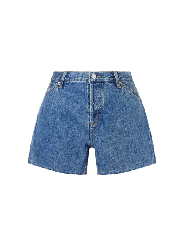 STILL HERE Straight-leg Denim Shorts