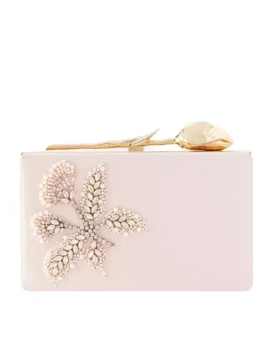 Erdem Bloom Crystal-embellished Satin Clutch | Thumbnail 1 Erdem Bloom Crystal-embellished Satin Clutch | Thumbnail 1