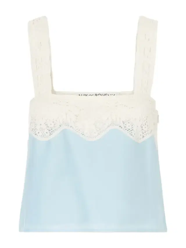 Mia Sky Prima Cotton And Silk-blend Lace-trimmed Tank Top