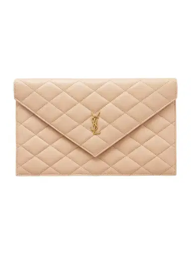 Saint Laurent Paris Matelassé Leather Pouch | Thumbnail 1