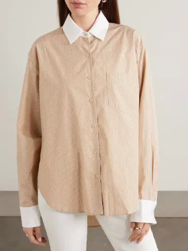 Jamie Haller The Tipped Weekend Striped Supima Cotton-poplin Shirt | Thumbnail 3 Jamie Haller The Tipped Weekend Striped Supima Cotton-poplin Shirt | Thumbnail 3