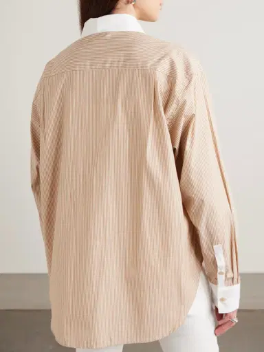 Jamie Haller The Tipped Weekend Striped Supima Cotton-poplin Shirt | Thumbnail 4 Jamie Haller The Tipped Weekend Striped Supima Cotton-poplin Shirt | Thumbnail 4