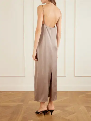 Stella McCartney Lace-trimmed Satin Midi Dress | Thumbnail 3