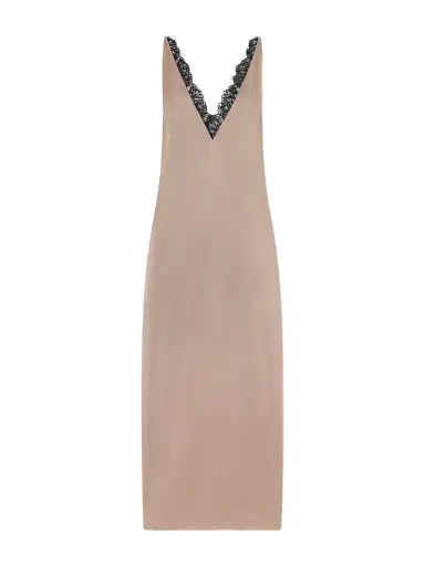 Stella McCartney Lace-trimmed Satin Midi Dress | Thumbnail 1