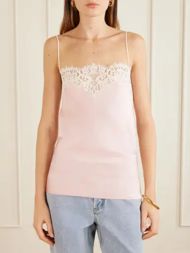 Stella McCartney Lace-trimmed Satin Camisole | Thumbnail 3 Stella McCartney Lace-trimmed Satin Camisole | Thumbnail 3