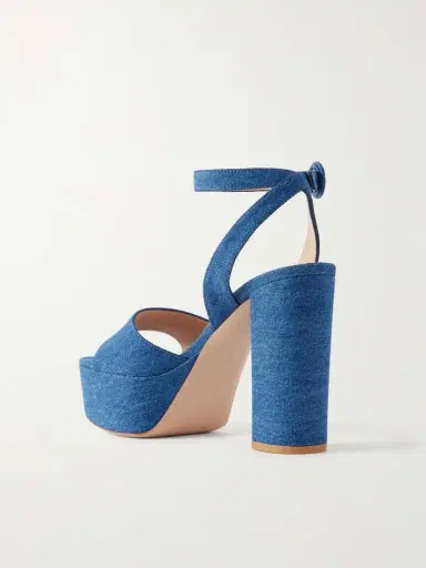 Gianvito Rossi 70 Denim Platform Sandals | Thumbnail 3 Gianvito Rossi 70 Denim Platform Sandals | Thumbnail 3