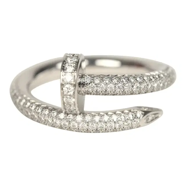 Cartier Cartier Juste Un Clou Small Model Pave Ring 18K White Gold & Diamonds
