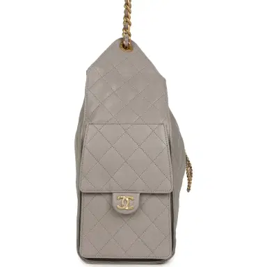 Chanel Chanel Medium 25 Hobo Bag Dark Grey Caviar Antique Gold Hardware | Thumbnail 3 Chanel Chanel Medium 25 Hobo Bag Dark Grey Caviar Antique Gold Hardware | Thumbnail 3