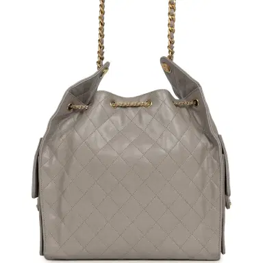 Chanel Chanel Medium 25 Hobo Bag Dark Grey Caviar Antique Gold Hardware | Thumbnail 4 Chanel Chanel Medium 25 Hobo Bag Dark Grey Caviar Antique Gold Hardware | Thumbnail 4