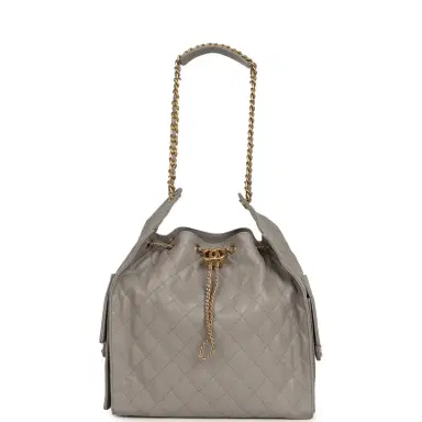 Chanel Chanel Medium 25 Hobo Bag Dark Grey Caviar Antique Gold Hardware | Thumbnail 6 Chanel Chanel Medium 25 Hobo Bag Dark Grey Caviar Antique Gold Hardware | Thumbnail 6