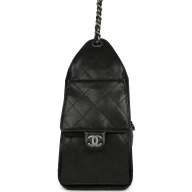 Chanel Chanel Small 25 Hobo Bag Black Shiny Caviar Aged Ruthenium Hardware | Thumbnail 3
