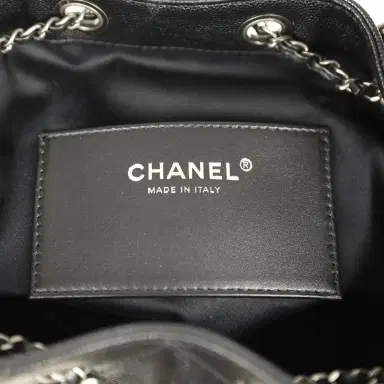 Chanel Chanel Small 25 Hobo Bag Black Shiny Caviar Aged Ruthenium Hardware | Thumbnail 9