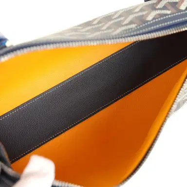 goyard Goyard Goyardine Canvas Bonbonnière Bag Navy Blue Chevroches Calfskin Palladium Hardware | Thumbnail 8 goyard Goyard Goyardine Canvas Bonbonnière Bag Navy Blue Chevroches Calfskin Palladium Hardware | Thumbnail 8