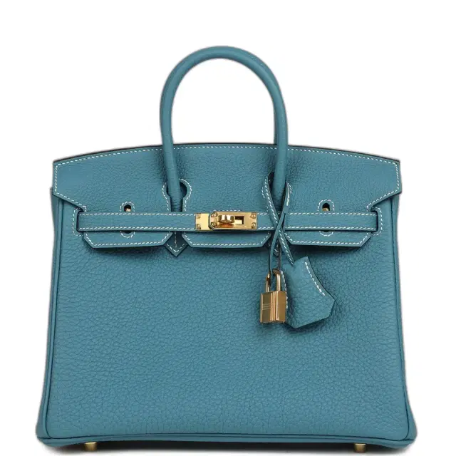 Hermes Birkin 25 Blue Jean Togo Gold Hardware Hermes Birkin 25 Blue Jean Togo Gold Hardware