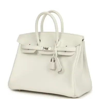 HERMÈS Hermes Birkin 25 New White Swift Palladium Hardware | Thumbnail 5 HERMÈS Hermes Birkin 25 New White Swift Palladium Hardware | Thumbnail 5