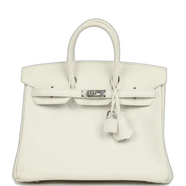 Hermes Birkin 25 New White Swift Palladium Hardware