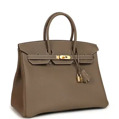 HERMÈS Hermes Birkin 35 Etoupe Togo Gold Hardware | Thumbnail 2 HERMÈS Hermes Birkin 35 Etoupe Togo Gold Hardware | Thumbnail 2