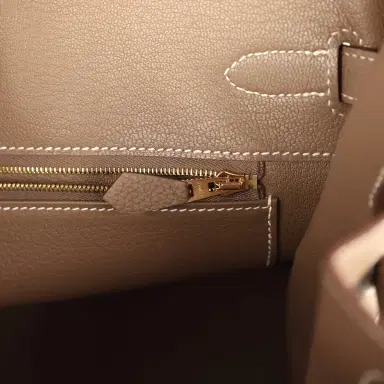 HERMÈS Hermes Birkin 35 Etoupe Togo Gold Hardware | Thumbnail 9 HERMÈS Hermes Birkin 35 Etoupe Togo Gold Hardware | Thumbnail 9