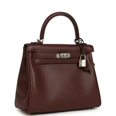HERMÈS Hermes Kelly Retourne 25 Terre Cheri Palladium Hardware | Thumbnail 2