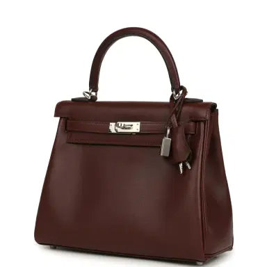 HERMÈS Hermes Kelly Retourne 25 Terre Cheri Palladium Hardware | Thumbnail 5
