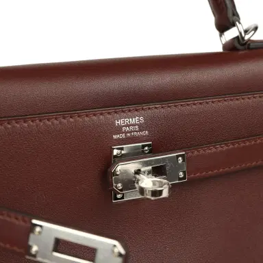 HERMÈS Hermes Kelly Retourne 25 Terre Cheri Palladium Hardware | Thumbnail 7