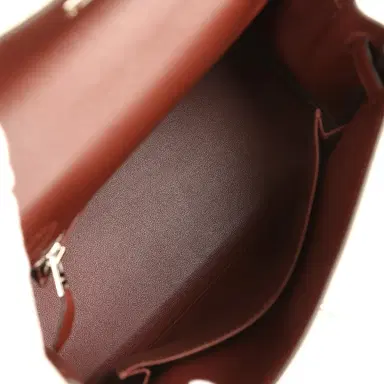 HERMÈS Hermes Kelly Retourne 25 Terre Cheri Palladium Hardware | Thumbnail 8