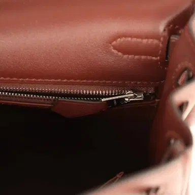 HERMÈS Hermes Kelly Retourne 25 Terre Cheri Palladium Hardware | Thumbnail 9