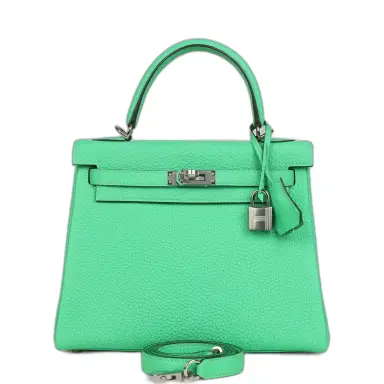 HERMÈS Hermes Kelly Retourne 25 Vert Comics Togo Palladium Hardware | Thumbnail 1