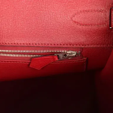 HERMÈS Pre-owned Hermes Birkin 35 Rouge Grenat Epsom Palladium Hardware | Thumbnail 9 HERMÈS Pre-owned Hermes Birkin 35 Rouge Grenat Epsom Palladium Hardware | Thumbnail 9