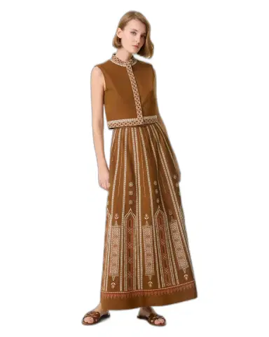 Emporio Sirenuse Camille Skirt with Lace Embroidery | Thumbnail 1 Emporio Sirenuse Camille Skirt with Lace Embroidery | Thumbnail 1