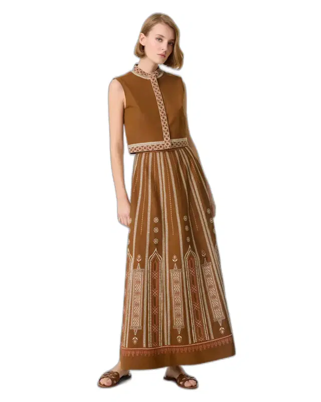 Emporio Sirenuse Camille Skirt with Lace Embroidery