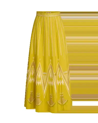 Emporio Sirenuse Camille Skirt with Papyrus Embroidery | Thumbnail 6 Emporio Sirenuse Camille Skirt with Papyrus Embroidery | Thumbnail 6
