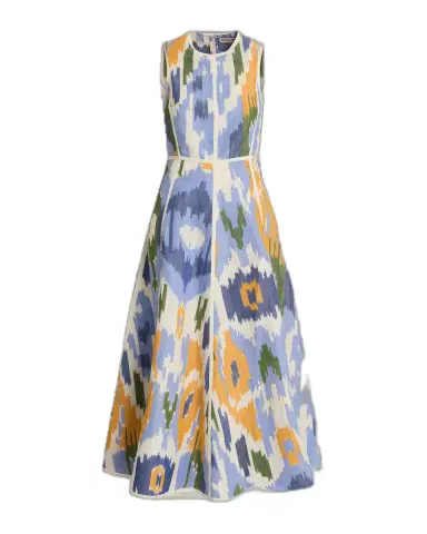 Emporio Sirenuse Clodette Dress in Watercolor Ikat | Thumbnail 1 Emporio Sirenuse Clodette Dress in Watercolor Ikat | Thumbnail 1