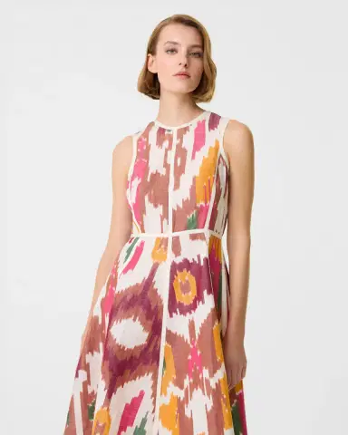 Emporio Sirenuse Clodette Dress in Watercolor Ikat | Thumbnail 3 Emporio Sirenuse Clodette Dress in Watercolor Ikat | Thumbnail 3
