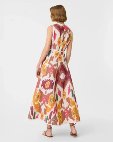 Emporio Sirenuse Clodette Dress in Watercolor Ikat | Thumbnail 4 Emporio Sirenuse Clodette Dress in Watercolor Ikat | Thumbnail 4