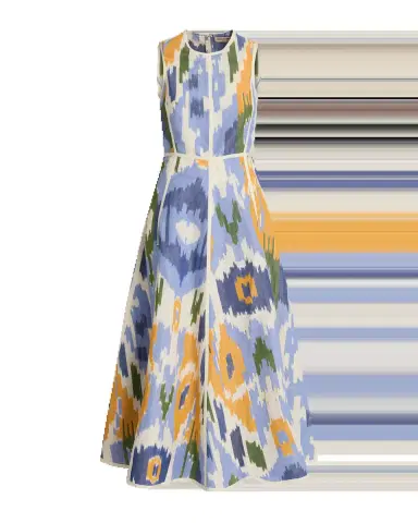 Emporio Sirenuse Clodette Dress in Watercolor Ikat | Thumbnail 7 Emporio Sirenuse Clodette Dress in Watercolor Ikat | Thumbnail 7