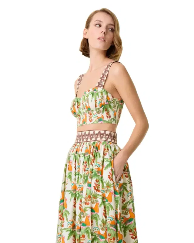 Emporio Sirenuse Dalia Top in Midsummer Print