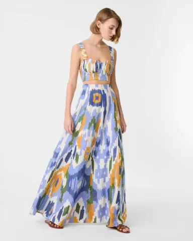 Emporio Sirenuse Dalia Top in Watercolor Ikat | Thumbnail 3 Emporio Sirenuse Dalia Top in Watercolor Ikat | Thumbnail 3
