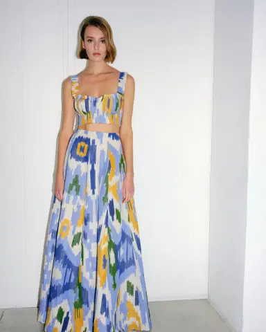 Emporio Sirenuse Dalia Top in Watercolor Ikat | Thumbnail 11