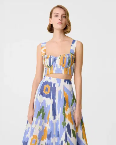 Emporio Sirenuse Dalia Top in Watercolor Ikat | Thumbnail 7