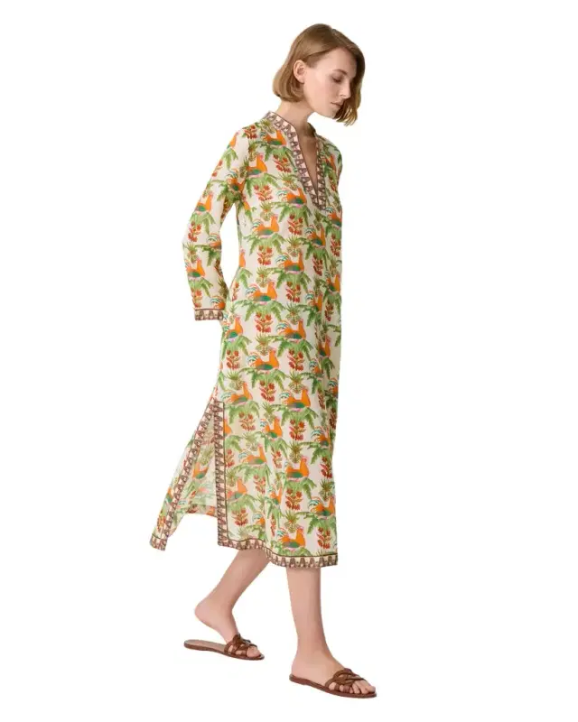 Giada Caftan in Midsummer Print