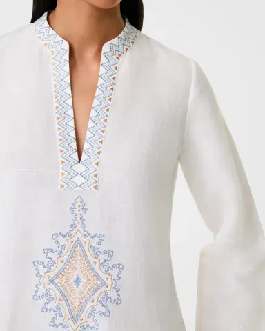 Emporio Sirenuse Jenna Caftan with Meridiana Embroidery | Thumbnail 2