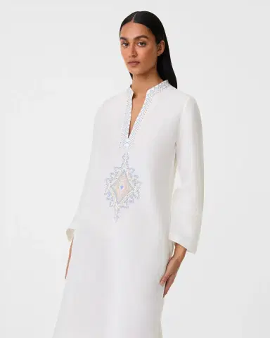 Emporio Sirenuse Jenna Caftan with Meridiana Embroidery | Thumbnail 3