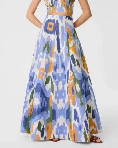Emporio Sirenuse Kika Skirt in Watercolor Ikat | Thumbnail 2