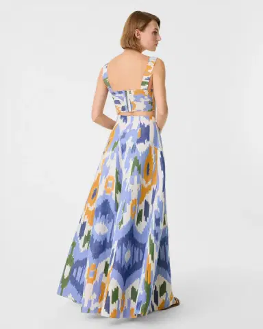 Emporio Sirenuse Kika Skirt in Watercolor Ikat | Thumbnail 3