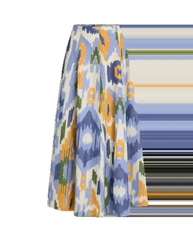 Emporio Sirenuse Kika Skirt in Watercolor Ikat | Thumbnail 7